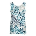 thumbnail image 3 of UPPADA Summer Tops for Women 2025,Trendy Loose Fit Tank Tops Floral Print Crew Neck Chiffon Blouse Casual Sleeveless Shirts, 3 of 5