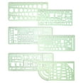 thumbnail image 2 of MasteelfCA 1 Set Geometric Stencil Drafting Tool Geometric Architecture Drawing Template, 2 of 7