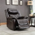 thumbnail image 2 of PU Leather Reclining Living Room Sofa Set, Manual Chair for Living Room （Recliner chair）, 2 of 9
