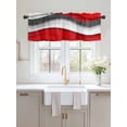 thumbnail image 2 of Valances for Windows Abstract Red Rod Pocket Cafe Window Treatments Valance Curtains for Kitchen Bathroom Laundry Basement Windows 60"x18", 2 of 9