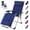 Navy Blue, variant on SHOUFTW Padded Zero Gravity Lounge Chair with Detachable Cushion & Side Tray, Folding Reclining Patio Chair, Outdoor Lawn Lounger, Black