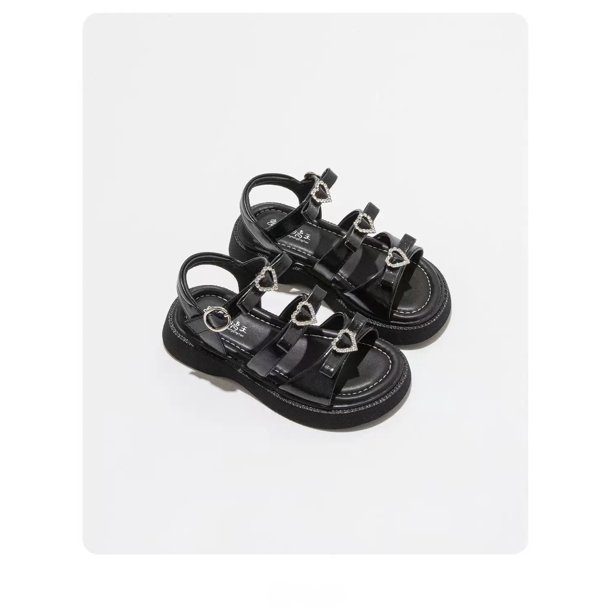 Sandalias para niñas, novedad de verano, zapatos de playa antideslizantes, sandalias de princesa de fondo suave, calzado de moda para niños, zapatillas para niñas