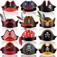 thumbnail image 1 of Gorro pirata infantil Funtery, accesorios para fiestas piratas, 48 unidades, 1 of 7