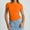 Orange, variant on Womens Tees Women's Crop T Shirt Girls Summer Pullover Top Women's Thin Round Neck Fashion Short Sleeves Womens Summer Tops Trendy 2025 Short Sleeve Shirts for Women
