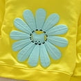 thumbnail image 4 of HCNTES Toddler Baby Girls Sunflower Clothes Set Long Sleeve Top and Pants 2pcs Outfits Fall Clothes(4-5 Years,Yellow_l5), 4 of 7
