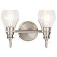 thumbnail image 2 of 45391NI Kichler Lighting Greeier - 2 Light Bath Vanity Approved for Damp Locations - with Transitional inspirations - 10.25 inches tall by 14.25, 2 of 4