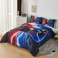 thumbnail image 3 of PERFEMET Boys Gaming Comforter Set 3-Piece 3D Red Blue Lightning Game Controller Kids Teens Bedding,Full, 3 of 7