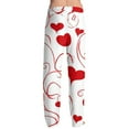 thumbnail image 6 of Fgvctg Mens Pajama Pants Valentine's Day Cute Sleepwear Wide Leg Pajamas Heart Graphic High Waisted Pjs Pant Plus Size Fall Spring Drawstring Lounge Pants with Pockets Watermelon Red 3XL, 6 of 6