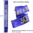 thumbnail image 4 of 30th Birthday King Crown, Sash, Pin Set for Men and Boys - Silver Metal, Royal King Model, Party Decorations, 4 of 10
