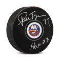thumbnail image 1 of Pierre Turgeon Autographed New York Islanders Hockey Puck with HOF Note, 1 of 2