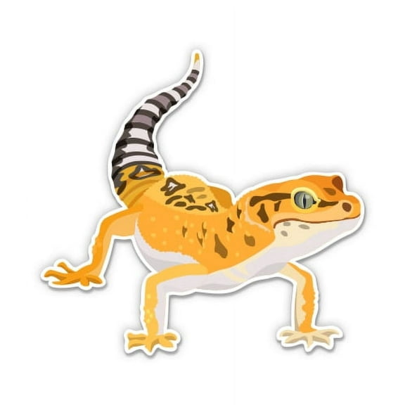Leopard Gecko - 3" Vinyl Sticker - For Car Laptop Water Bottle Phone - Waterproof Decal