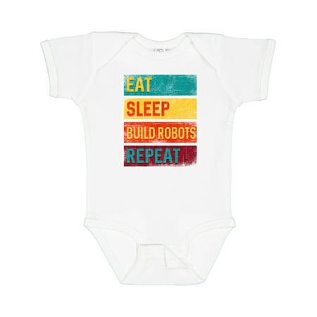 

Inktastic Robotics Eat Sleep Build Robots Repeat Gift Baby Boy or Baby Girl Bodysuit