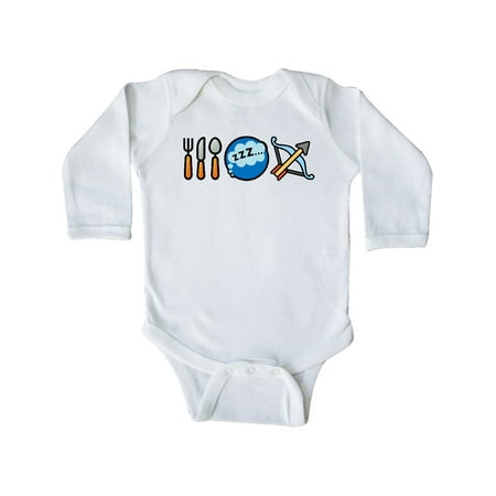 

Inktastic Eat Sleep Archery Bowhunting Gift Baby Boy or Baby Girl Long Sleeve Bodysuit