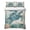 Teal Turtle, variant on Twin Quilt Set 68''x86'', Aqua Grey Lightweight Summer Bedspread Coverlet Set with 2 Pillow Shams, Chic Garden Floral Stripe Embroidery Design Breathable All Season Quilt Bedding for Dorm/Bedroom