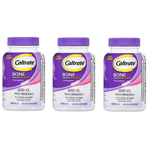 Caltrate 600+D3 Plus Minerals Calcium & Vitamin D3 Supplement Tablet