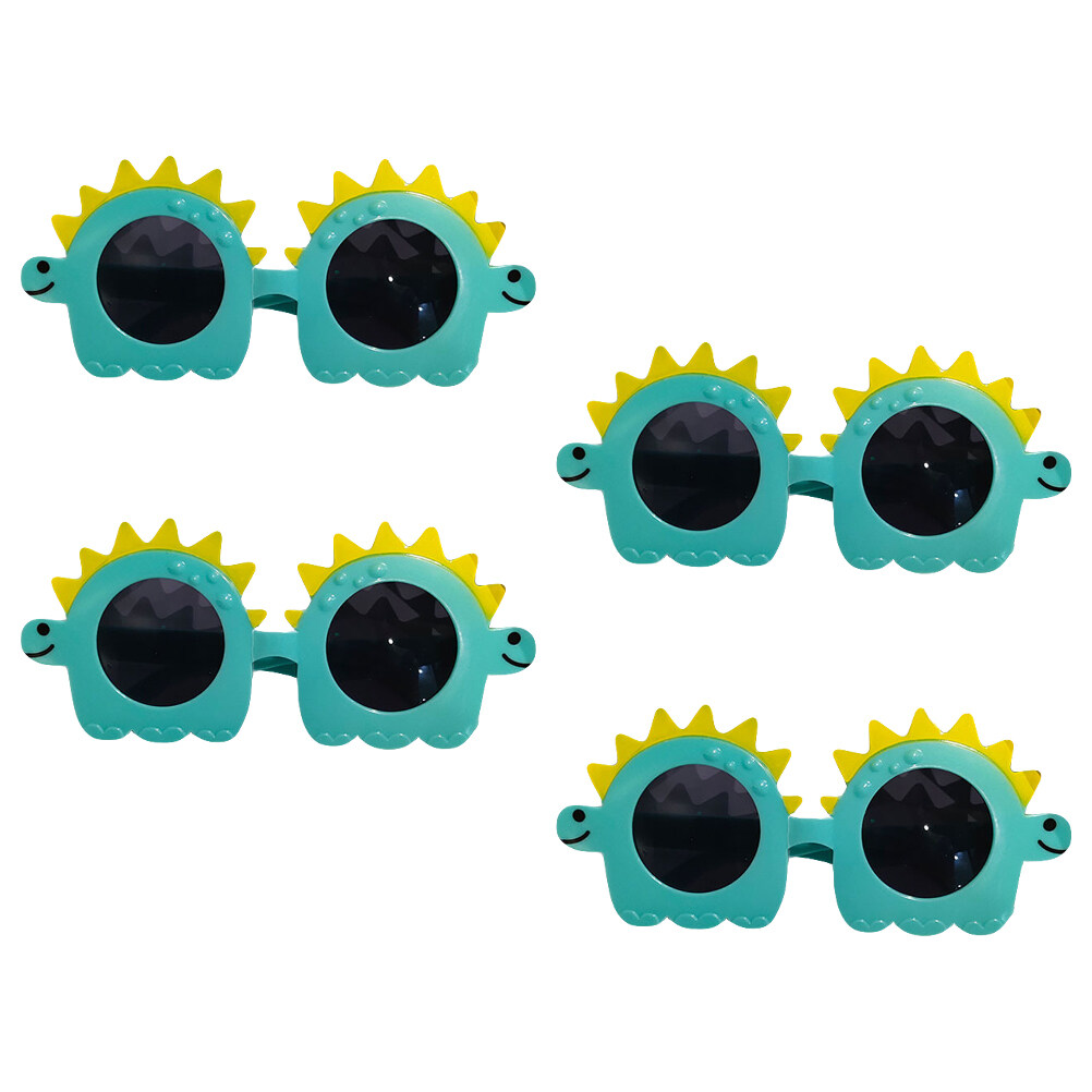 4Pcs Stylish Eyewear Little Dinosaur Design Eyeglass Funny Party Photo Props