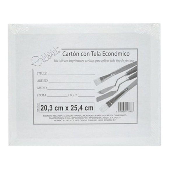 Lienzo Cartón Con Tela Rectangular Pintura Rodart 45 X 60 Cm multicolor