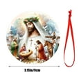 thumbnail image 3 of Adornos navideños, adornos navideños, decoración de belén, árbol de Navidad de madera, decoración para coche, regalos religiosos sagrados, belén, decoración navideña, regalos, colgante de Jesús, 3 of 9