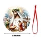 thumbnail image 3 of Belén de madera adorno del árbol de Navidad • Decoración religiosa de 3,14 pulgadas • Belén tallado a mano • Regalo sagrado de la Navidad, 3 of 9
