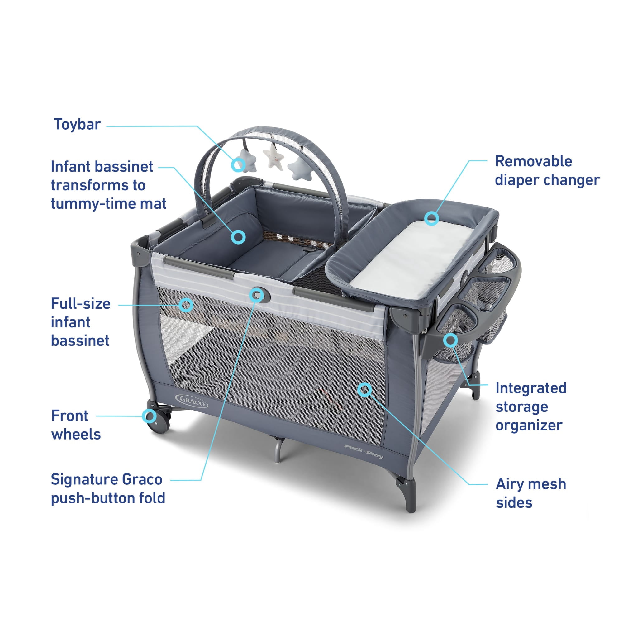 Graco Pack 'n Play Playard Anywhere Dreamer Portable Playpen