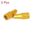 thumbnail image 2 of 2pcs French Type Valve Caps Aluminum Alloy Bike Bicycle Tire Valve Stem Caps Dust Cover Gold Tone, 2 of 5