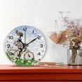 thumbnail image 2 of SKYSONIC Flower Fairy Girl Butterfly Wall Clock 10 Inch Silent Non Ticking Round Clock Oil Painting Clock Easy to Read Clock for Living Room Bedroom Bathroom Home Decor, 2 of 7