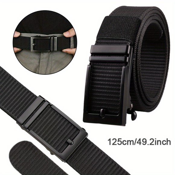 Tactical Belt for Men, Nylon Web with Adjustable Alloy Buckle Canvas Belt Quick Release Gun Belt