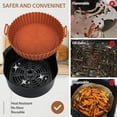 thumbnail image 7 of Air Fryer Silicone Liners Set of 2, Reusable & Non-Stick – Fits 3-5 Qt Air Fryers, Compatible with Ninja, Top 8" Bottom 6.8", 7 of 7