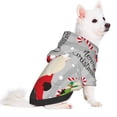 thumbnail image 2 of Fotbe Gnome And Buffalo Plaid Print Small Dog Sweater Hoodies Pet Grey Hooded Soft Fleece Sweatshirts with Pocket Fall Winter Puppy Cat Sweaters Warm Clothes-Small, 2 of 7