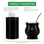 6 in 1 Yerba Mate Cup Set Black