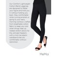 thumbnail image 7 of MeMoi Women's Comfort Cotton Blend Lightweight Leggings - Womens - Female (Large/X-Large, Black), 7 of 7