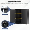 thumbnail image 3 of AUHUP 35" Metal Cabinet with Locking Doors and 2 Adjustable Shelves, Black Garage Storage Cabinet for Warehouse, Basement, Home Office, Tool File Storage Utility Cabinets, 3 of 7
