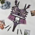 thumbnail image 1 of Sujetador de malla bordado con tentación sexy, ropa interior sexy de artesanía pesada y compleja, 1 of 6