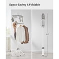 thumbnail image 4 of SONGMICS 2-Tier Clothes Drying Rack, 72-Inch Folding Laundry Drying Rack with 3 Rotatable Arms for Hangers, 24 Clips, Stainless Steel, for 27 Pieces of Clothes, Gray and White, 4 of 6