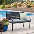 thumbnail image 3 of Better Homes & Gardens 48" x 18" Premium Blue and Green Medallion Outdoor Bench Seat Cushion, 3 of 9