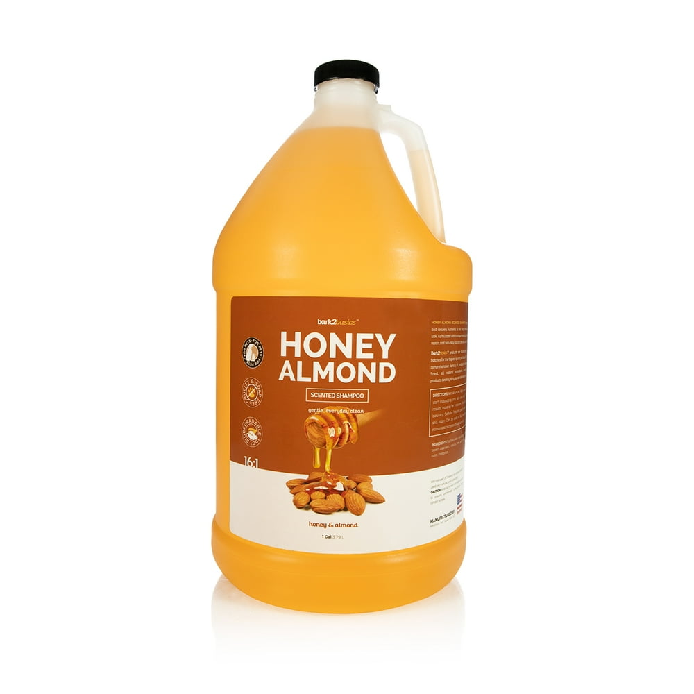 Bark 2 Basics Honey & Almond Dog Shampoo, Gallon