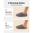 thumbnail image 4 of HomeTop Women's Cozy Plush Slippers with Memory Foam Collapsible Microsuede Heel Flexible Anti Skid Indoor Slip on House Shoes Dark Gray,9-10 US, 4 of 7