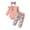 AB217 Z6Red, variant on Girls Outfit Sets Baby Clothes Outfits Rib Knit Bodysuit Romper Floral Pants Headband Hat Clothing Home Outfit Girls Playtime Sets Size 0 Months-3 Months