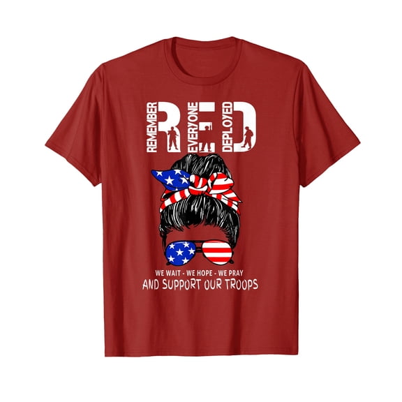 Red Friday Military Support - Remember Everyone Deployed T-Shirt