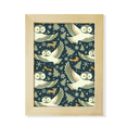 thumbnail image 1 of Lovely Birds Owls Dark Floral Patterns Desktop Adorn Photo Frame Display Art Painting Wooden, 1 of 3