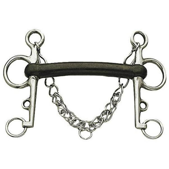 Korsteel Hard Rubber Mullen Mouth Pelham Bit 5.5