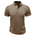 thumbnail image 2 of Rloper-Lop Men Summer Polo Shirts Crewneck Short Sleeve Tee Tops Solid Color Business Shirts Cutton Down Golf Tops wirh Lapel, 2 of 5