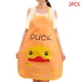 thumbnail image 1 of 2 Pieces Cute Cartoon Waterproof Apron Kitchen Restaurant Cooking Bib Aprons, 1 of 10