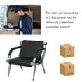 thumbnail image 7 of Kinbor PU Leather Office Guest Reception Bench Waiting Room Chairs Black Steel, 7 of 7