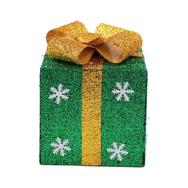 Adorno navideño Caja de regalo Ventana Vista Decoración Copo de nieve Caja de regalo Wmkox8yii gf10231
