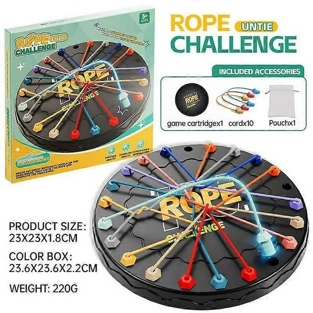 Rope Challenge Game Table Logic Puzzle Board Game For Kids & Brain Training