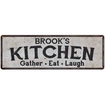 BROOK's Kitchen Rustic Chic Decor Gift 6x18 Sign 106180051321