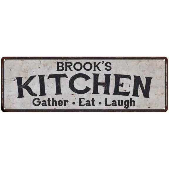 BROOK's Kitchen Rustic Chic Decor Gift 6x18 Sign 106180051321