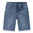 thumbnail image 6 of Viadha Mens Cargo Jean Shorts Casual Workwear Regular Fit Denim Shorts 5 Inch Summer Short Pants with Pockets, 6 of 9