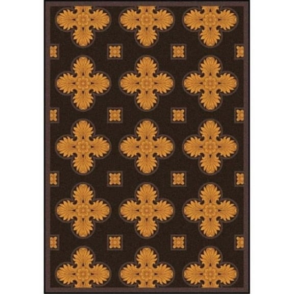 Any Day Matinee Tivoli Rectangle Theater Area Rugs  02 Brown - 5 ft. 4 in. x 7 ft. 8 in.